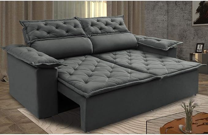 Sofá Retrátil e Reclinável Cama Inbox Compact 1,50m: Conforto e Estilo para sua Sala